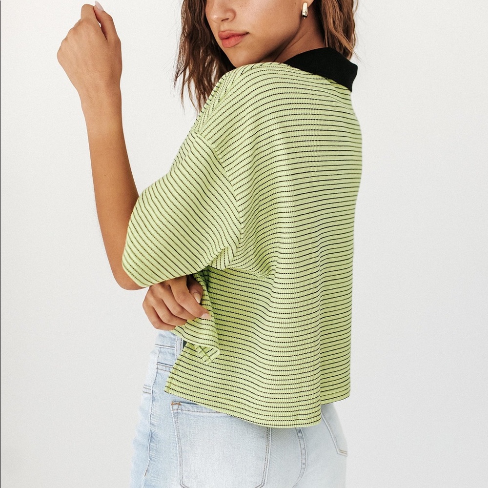 Shop Zoco Throwback Button Tee Green - image 5